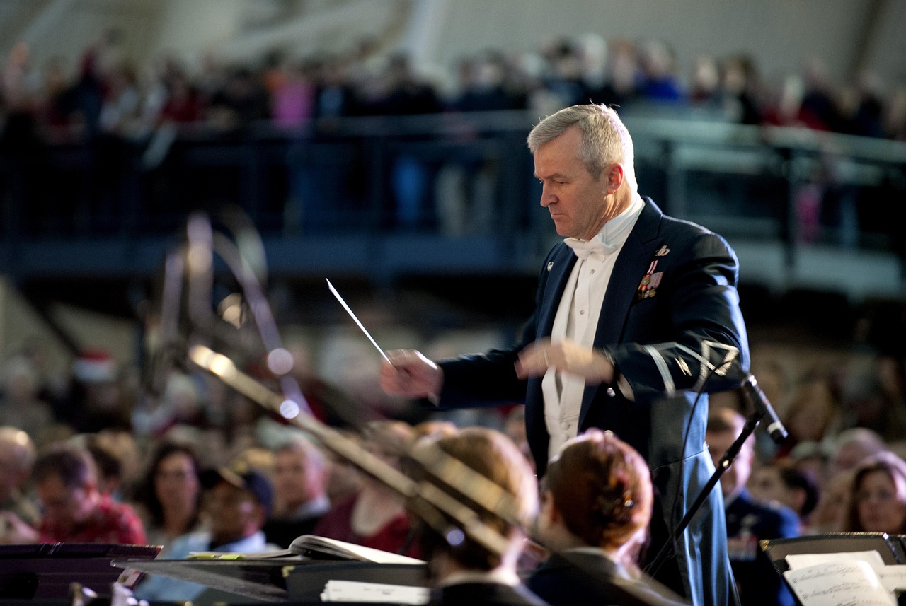 A leader conducting an orchestra